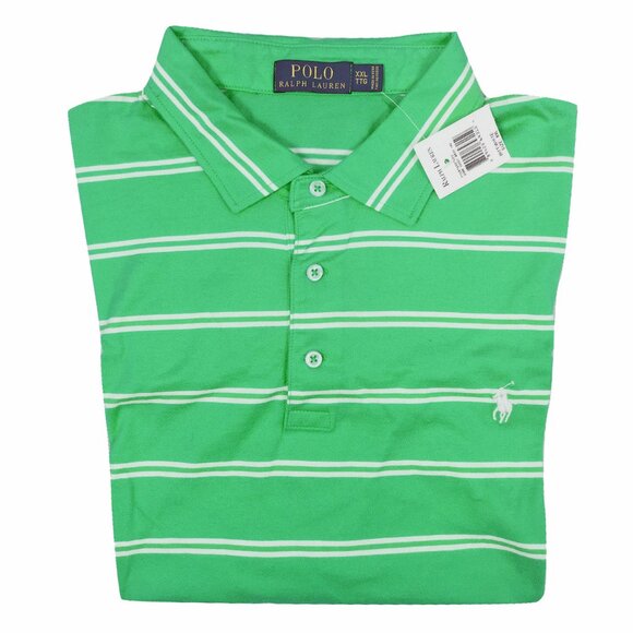 Polo Ralph Lauren Other - New Polo Ralph Lauren Polo Shirt!  Green With White Stripes  Soft Smooth Cotton